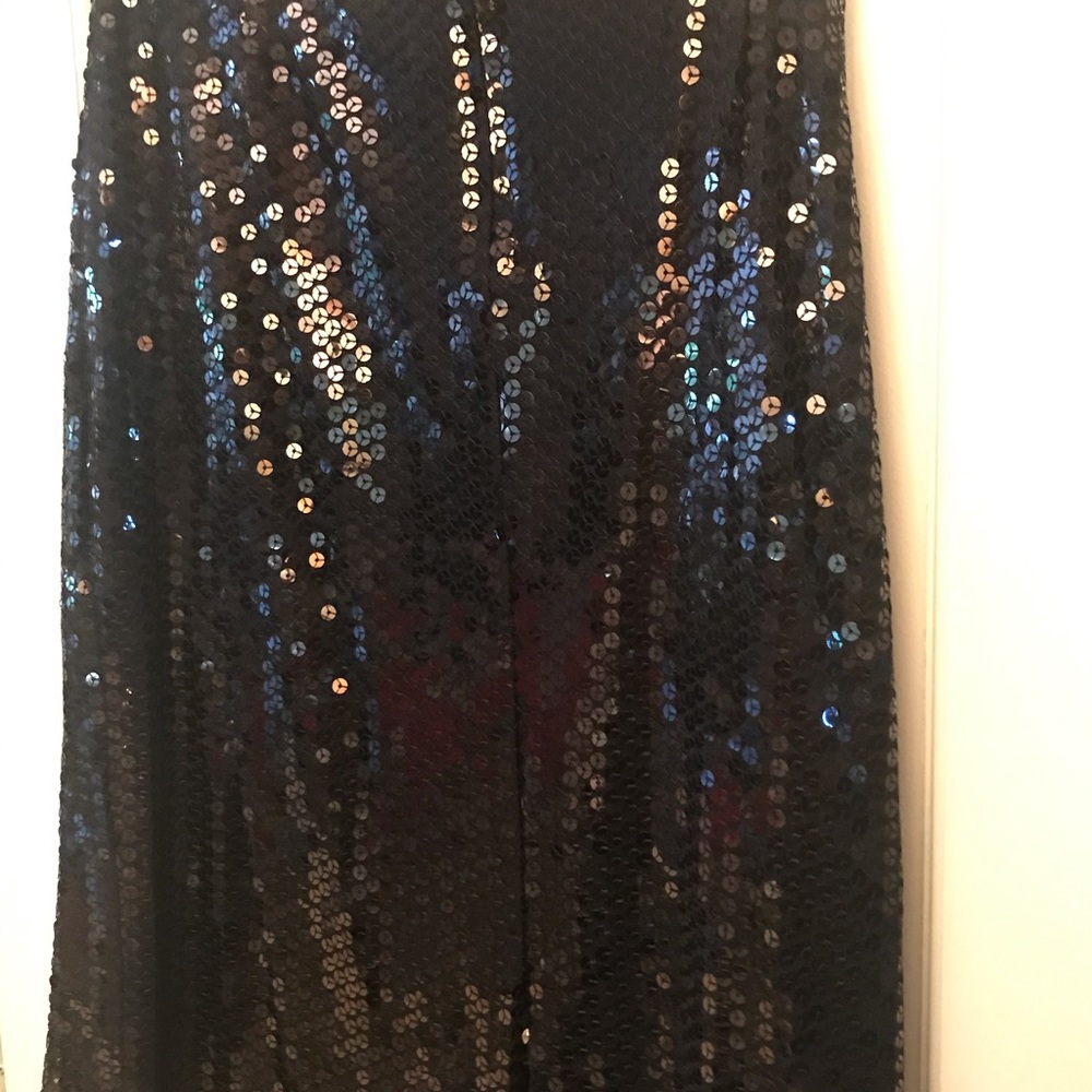 Knee length  full sequined stretchy skirt-